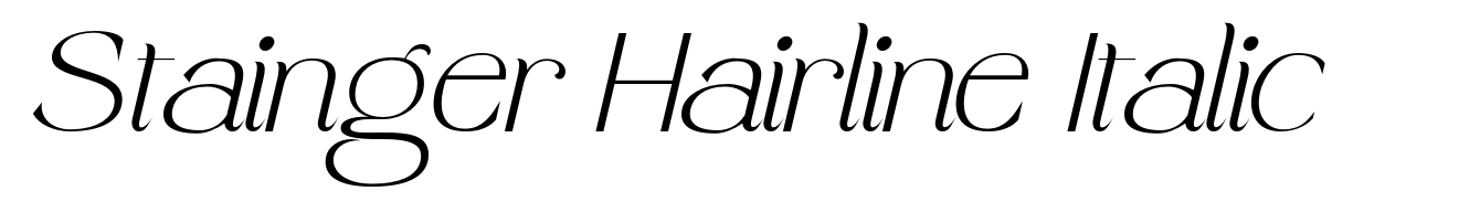 Stainger Hairline Italic